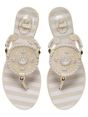 Jack Rogers Georgica Cream Jelly Sandals